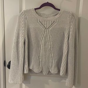 Aerie white knit sparkly sweater
